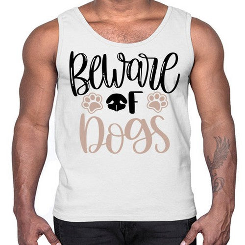 Beware Of Dogs Style 33#- dogs- Cotton Tank