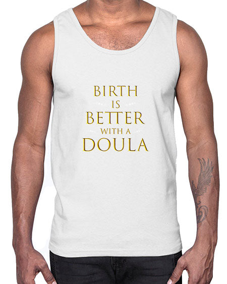 BirthisbetterwithadoulaTshirt624#- doubla- Cotton Tank
