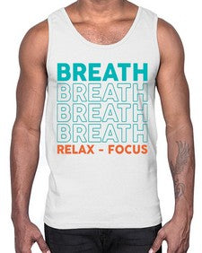 Breath Relax Focus 181#- yoga- Cotton Tank