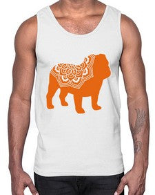 BulldogMandala 281#- mandala- Cotton Tank