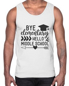 Bye elementary hello middle school 31#- eighth grade- Cotton Tank