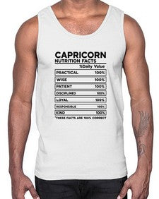 Capricorn Nutrition Facts 185#- capricorn- Cotton Tank