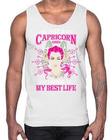 Capricorn chick 193#- capricorn- Cotton Tank