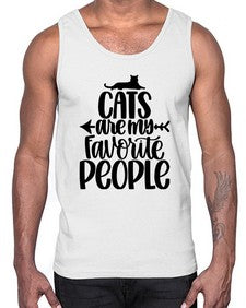 Cats Are My Favorite People Style 90#- cats- Cotton Tank