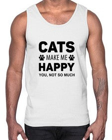 Cats Make Me Style 40#- cats- Cotton Tank