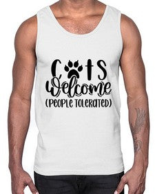 Cats Welcome Style 91#- cats- Cotton Tank