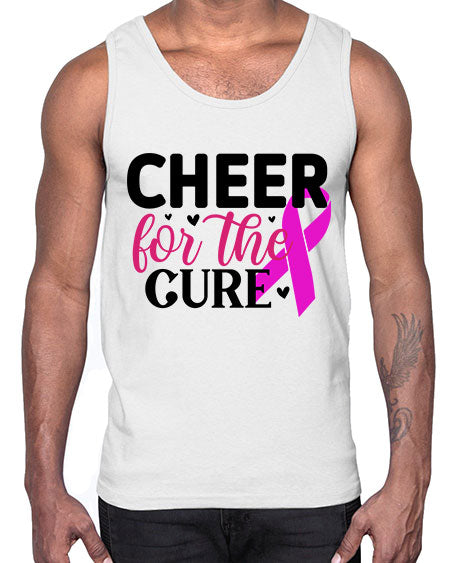Cheer for the Cure 28#- breast cancer- Cotton Tank