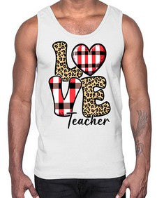 Commercial Use Teacher Valentine 37#- teacher- Cotton Tank