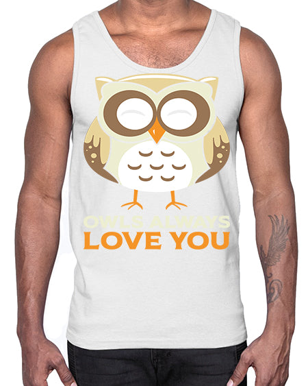 Cute Owl Always Love You A TurtleRabbit 3#- owl- Cotton Tank
