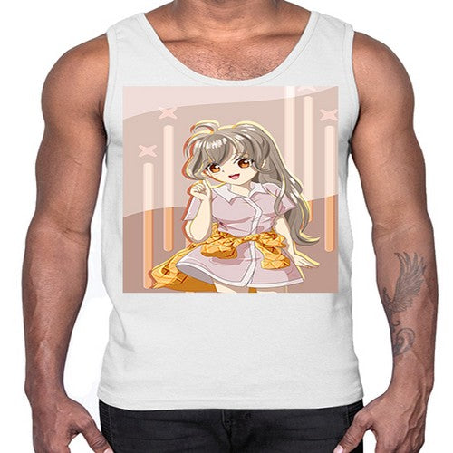 Cute and happy girl with picnic outfit 10#- anime- Cotton Tank