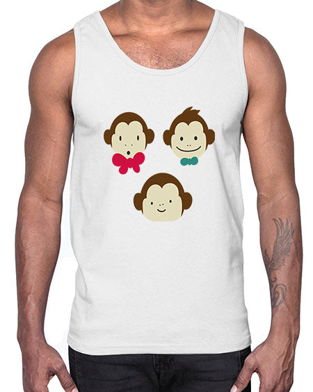 Cute_little_monkeys_5425- monkey- Cotton Tank