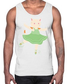 Dancing cat ballerina for ballet ballet 112#- ballet- Cotton Tank