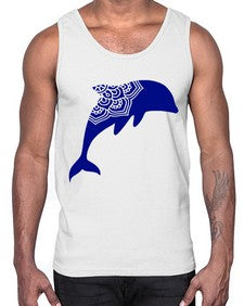 DolphinMandala 382#- mandala- Cotton Tank