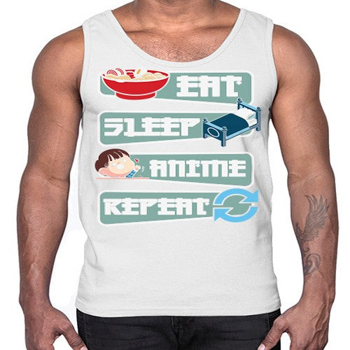 Eat Sleep Anime Repeat Anime Manga 227#- anime- Cotton Tank
