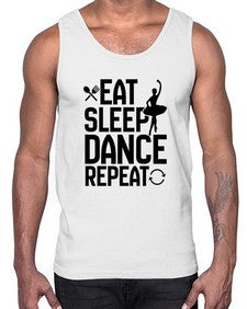 Eat sleep dance repeat 121#- ballet- Cotton Tank