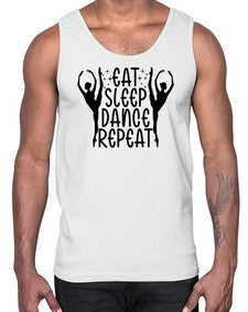 Eat sleep dance repeat 123#- ballet- Cotton Tank