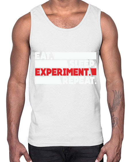 EatSleepExperimentRepeatScientistSkinite Scientist Skinite 274#- general science- Cotton Tank