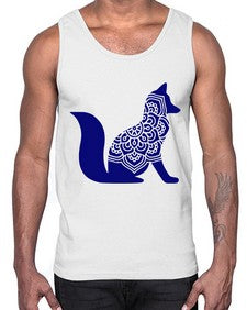 FoxMandalaUpdated 463#- mandala- Cotton Tank