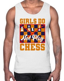 Girls do not play chess 101#- chess- Cotton Tank