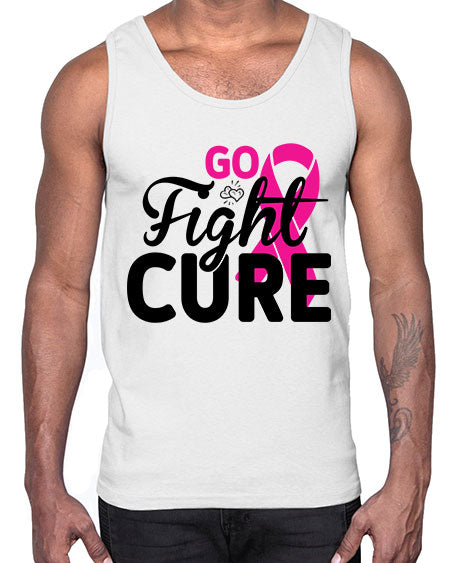 Go Fight Cure 23#- breast cancer- Cotton Tank