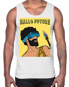 Hallo Future 497#- art pop art- Cotton Tank
