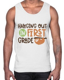 Hanging Out in First 233#- first grade- Cotton Tank