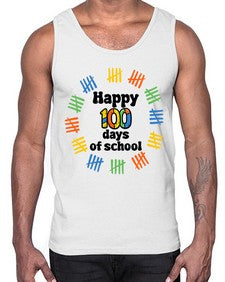 Happy one hundred Days of School 245#- one hundred days- Cotton Tank
