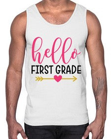 Hello First Grade 282#- first grade- Cotton Tank