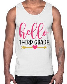 Hello Third Grade 350#- third grade- Cotton Tank