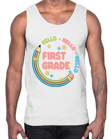 Hello first Grade Pencil 278#- first grade- Cotton Tank