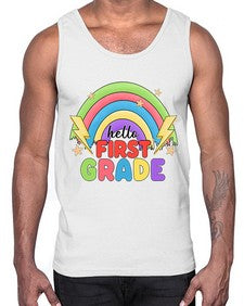 Hello first Grade Rainbow 280#- first grade- Cotton Tank