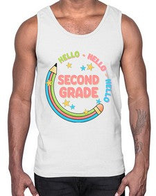 Hello second Grade Pencil 328#- second grade- Cotton Tank