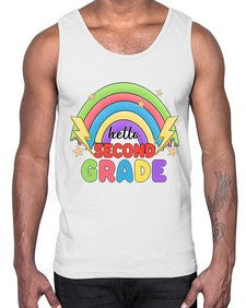 Hello second Grade Rainbow 330#- second grade- Cotton Tank