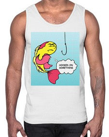 Hooked on Something 534#- art pop art- Cotton Tank