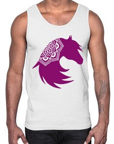 HorseFaceMandala 535#- mandala- Cotton Tank