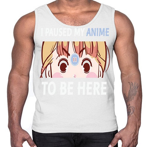 I Paused My Anime To Anime 244#- anime- Cotton Tank