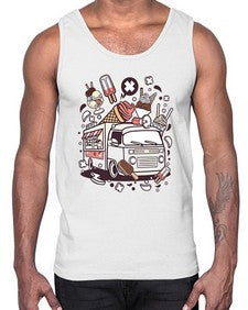 Ice Cream Van 1174#- ice cream- Cotton Tank