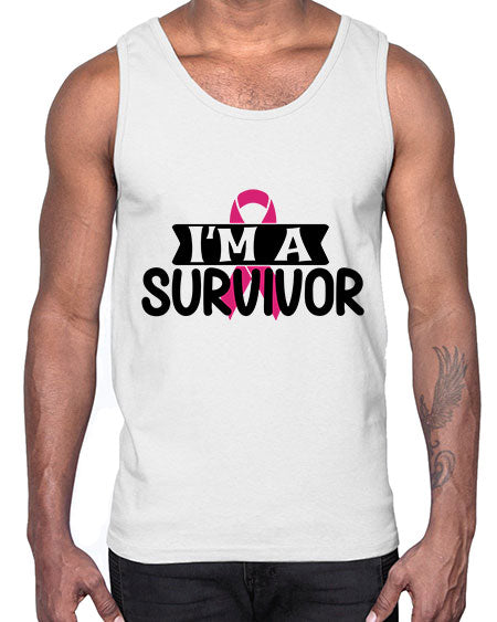 Im a Survivor 17#- breast cancer- Cotton Tank