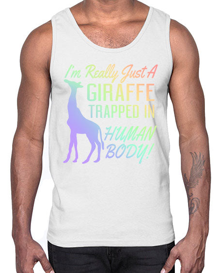 Im really just a giraffee trapped in human body- giraffee- Cotton Tank