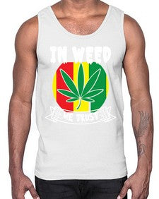 In weed we trust 662#- marijuana- Cotton Tank