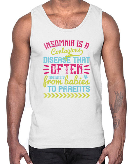 Insomnia is a contagious disease that often transmits from babies to parents Style 352#- baby- Cotton Tank