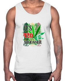 Its Somewhere 670#- marijuana- Cotton Tank