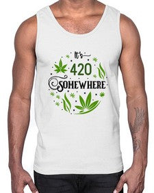 Its Somewhere 673#- marijuana- Cotton Tank