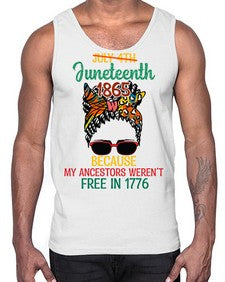 Juneteenth Black Women 27#- black juneteenth- Cotton Tank
