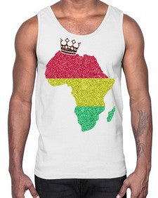 Juneteenth Crown Africa Flag 6#- black juneteenth- Cotton Tank