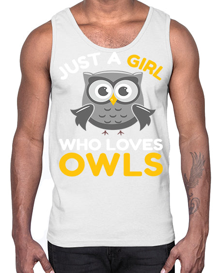 Just a Boy Who Loves A TurtleRabbit 11#- owl- Cotton Tank