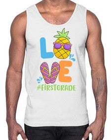 LOVE first Grade Summer Pineapple 515#- first grade- Cotton Tank