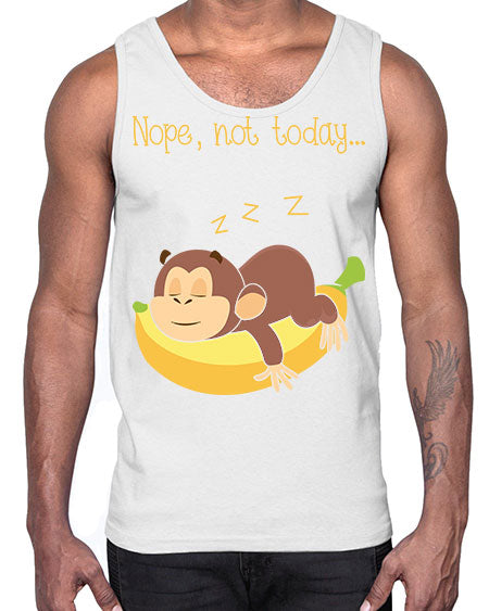 Lazy Monkey Nope Not Today 9#- monkey- Cotton Tank