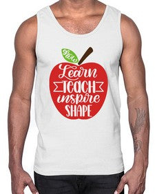 Learn Teach Inspire Shape Style 1044#- teacher- Cotton Tank