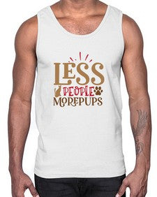 Less People More Pups Style 18#- cats- Cotton Tank